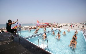 HidroBeach hidroginástica piscina Praia da Figueirinha Setúbal