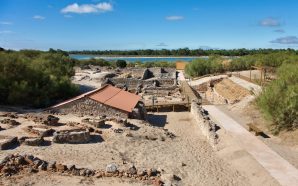 estrelas noite observação ruínas romanas Troia