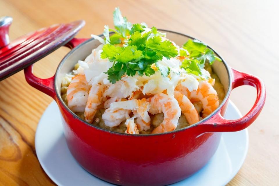 Açorda de camarão e Lagosta