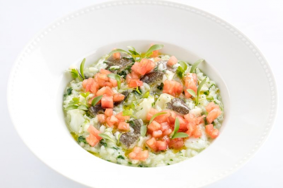 Arroz cremoso de Bacalhau