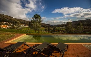 Piscina, burros e oliveiras num turismo rural em Penela