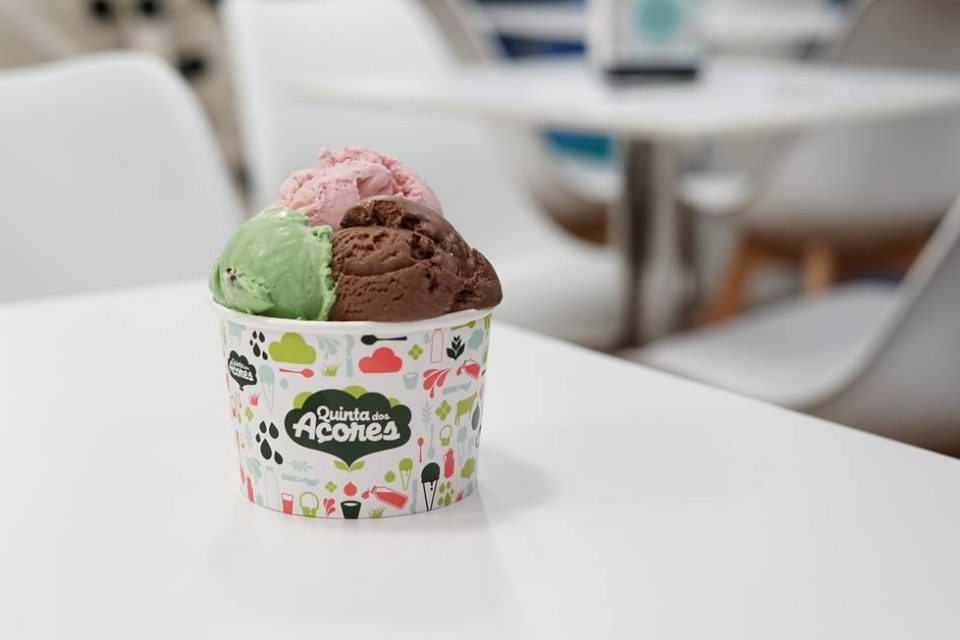 Estes gelados são feitos com leite e natas de vacas dos Açores