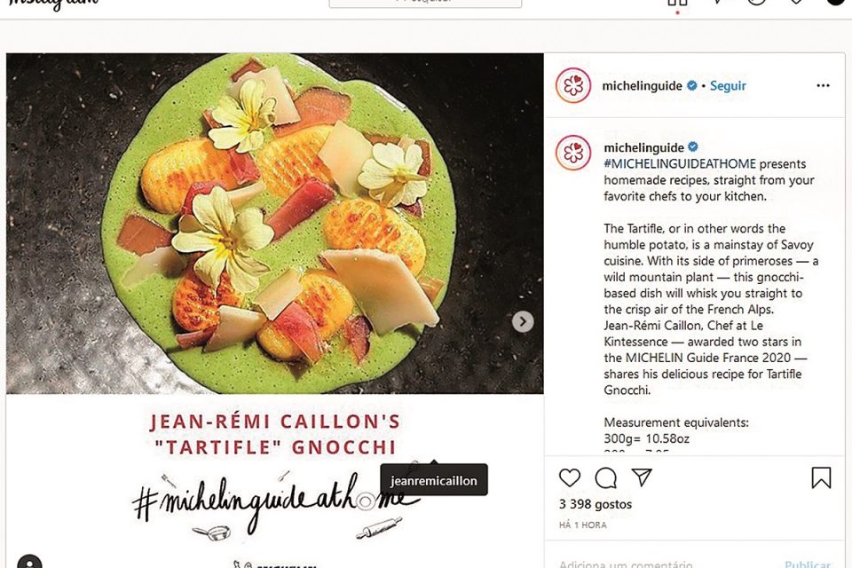 Apetece clicar aqui: comer com os olhos, com o selo Michelin